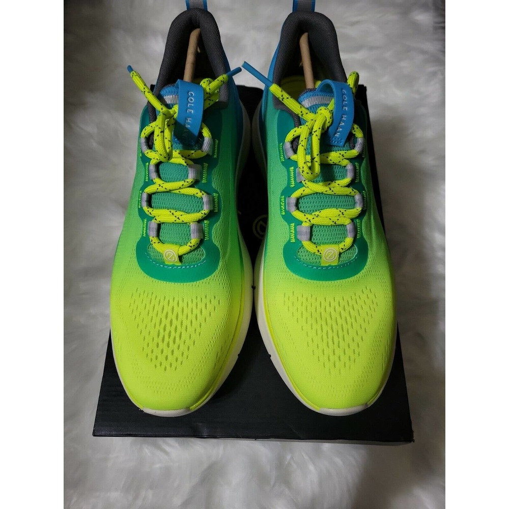 Cole Haan Mens Zerogrand Journey Sz 10 Sneaker Cyan Blue/Lime Green NEW IN BOX
